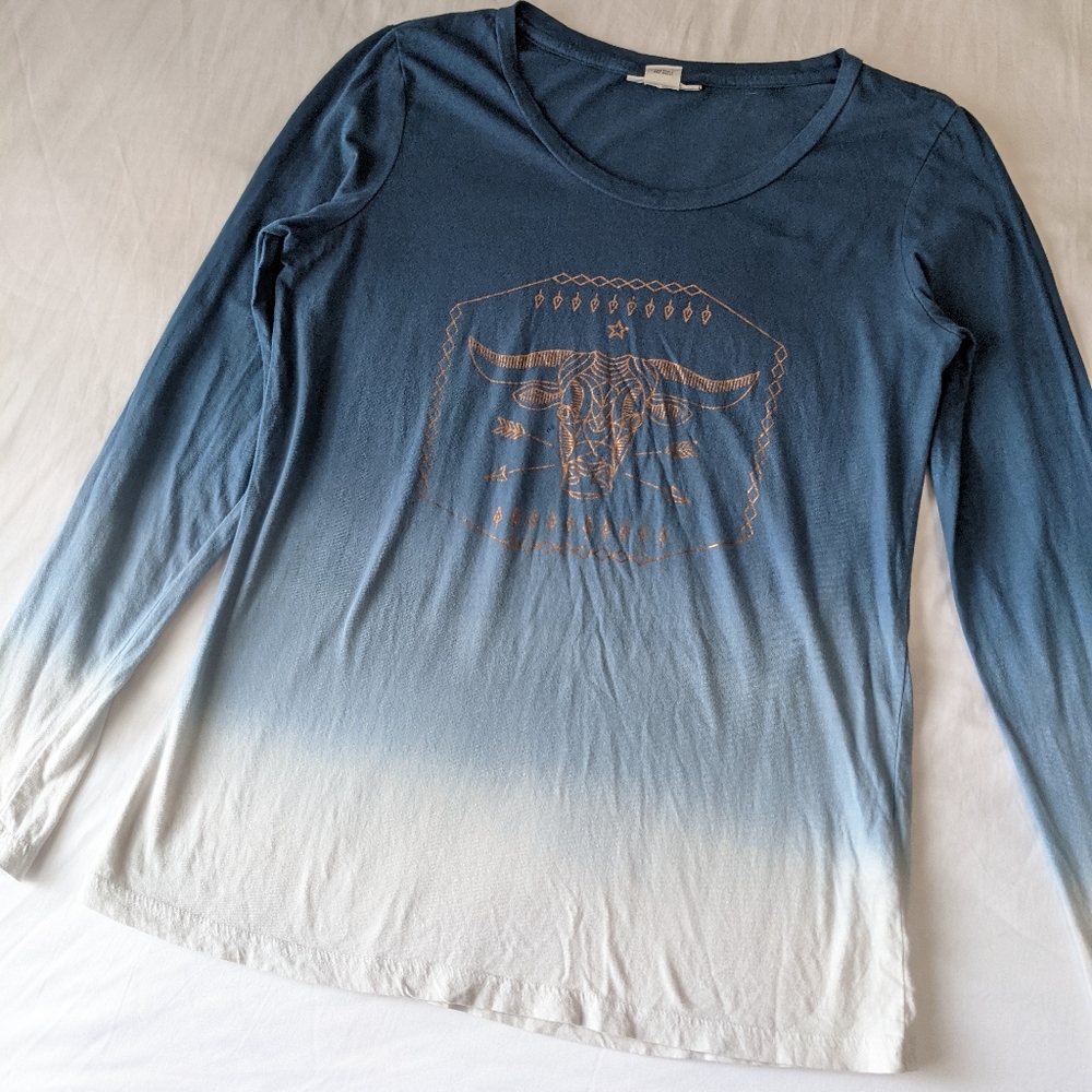 Ariat Ombre Long Horn Graphic Long Sleeve Top